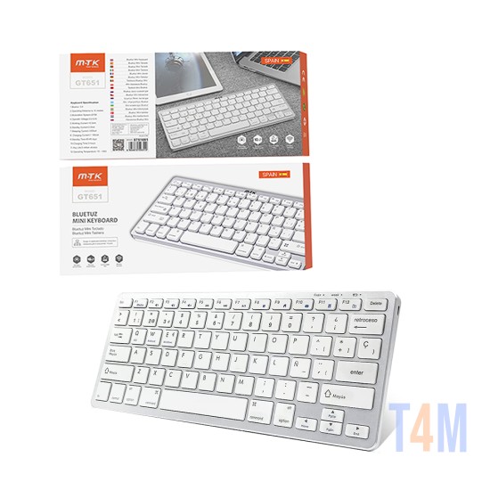 MTK Mini Wireless Keyboard GT651 Bluetooth 3.0 White